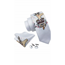 3delige set stropdas manchetknopen pochet Kerst Rendier